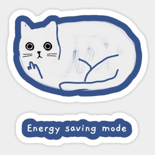 Energy saving mode (white caption) Sticker